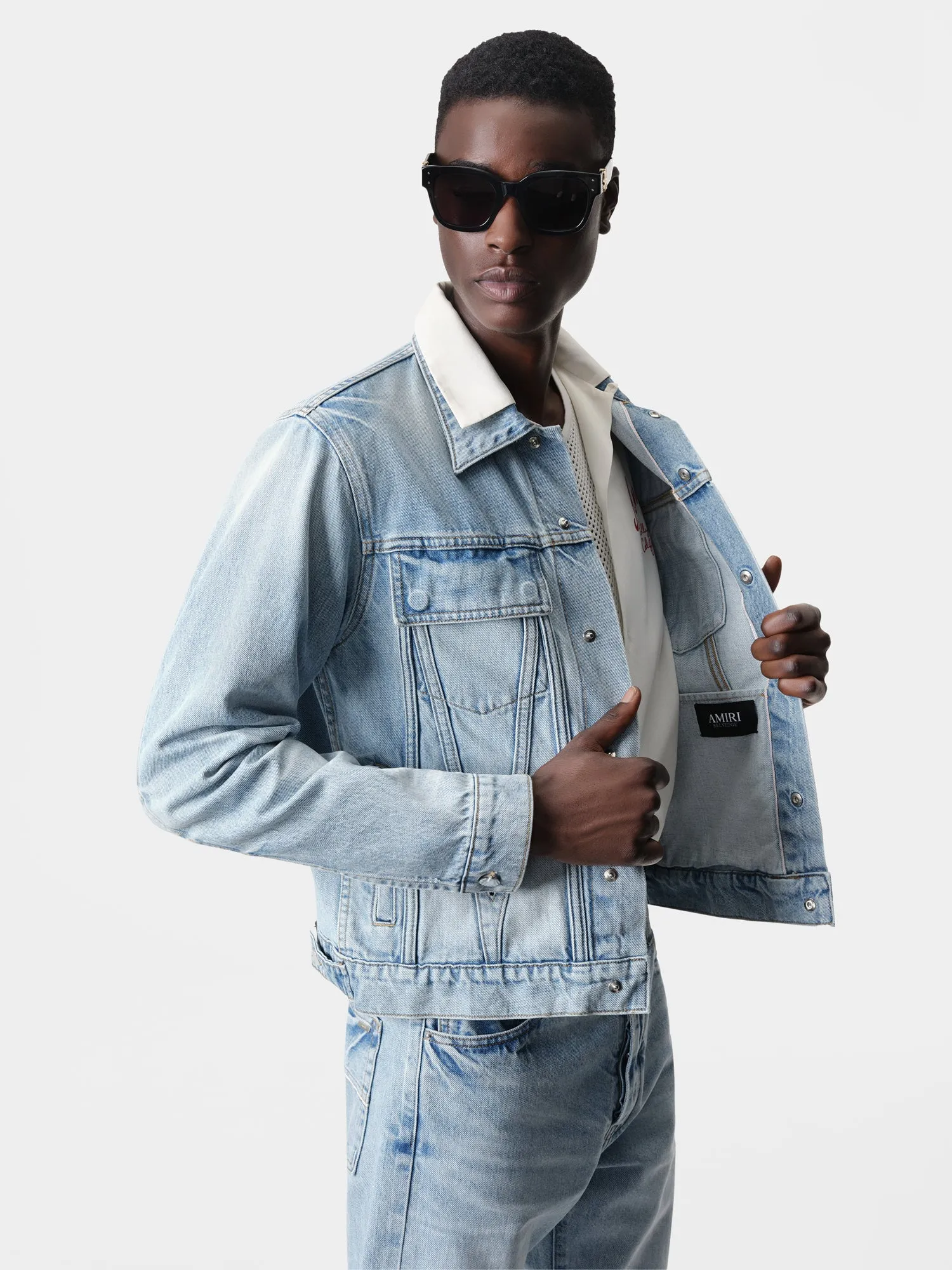 JAPANESE SELVEDGE TRUCKER - Perfect Indigo sold by AMIRI product image thumbnail 2