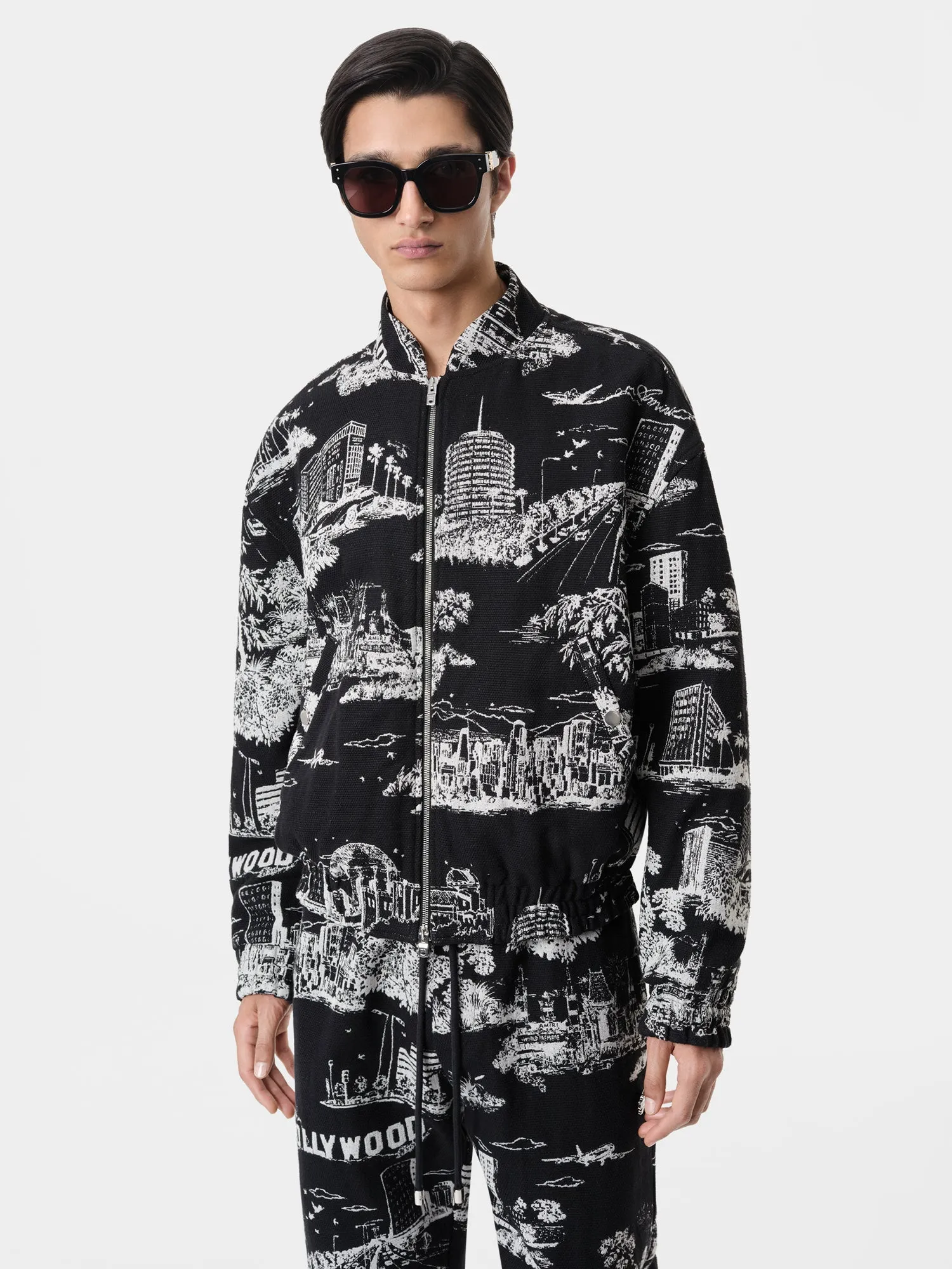 LA LANDMARK TAPESTRY BOMBER - Black sold by AMIRI product image thumbnail 2