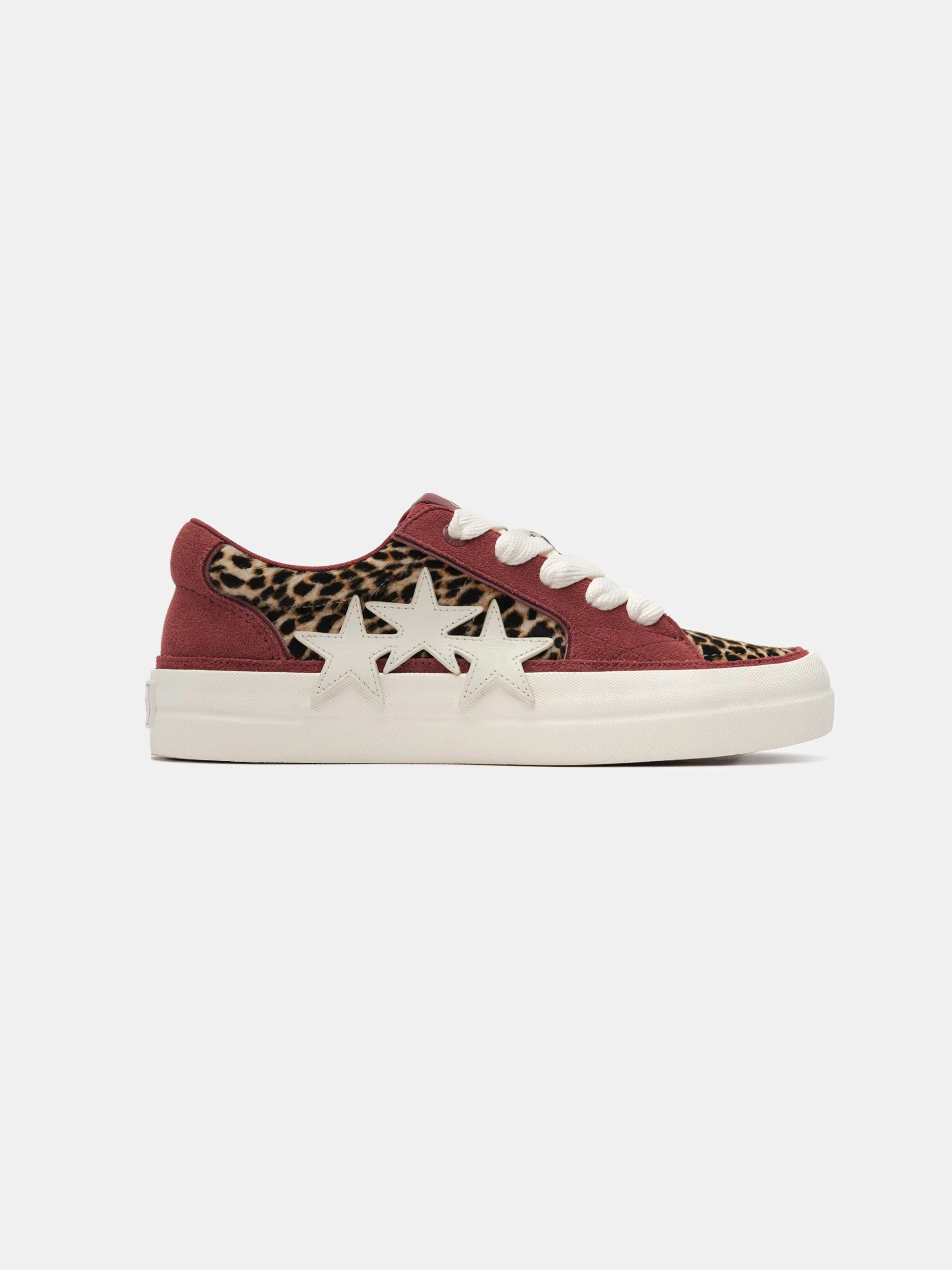 LEOPARD SUNSET SKATE LOW - Burgundy sold by AMIRI
