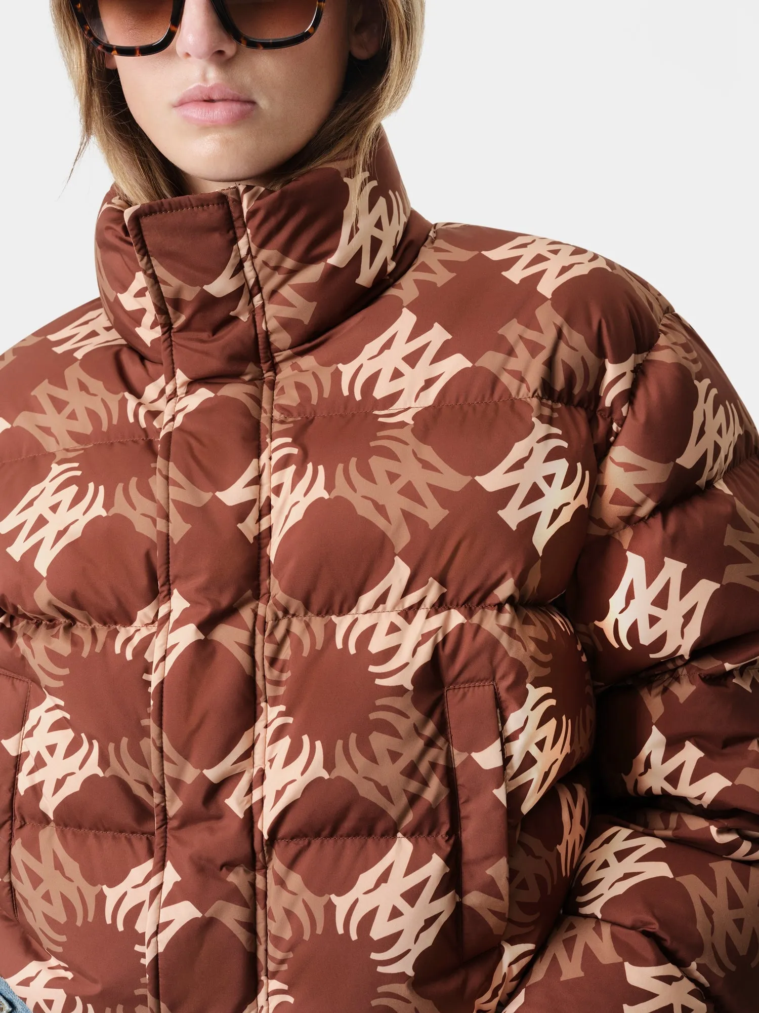 WOMEN - WOMEN'S MA QUAD CROPPED DOWN JACKET - Chocolate sold by AMIRI product image thumbnail 4