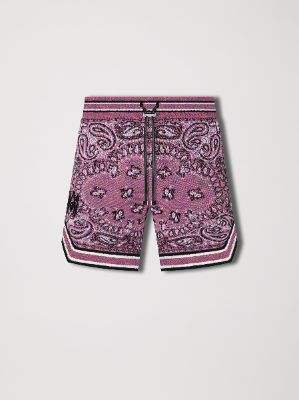 SPACE DYE BANDANA SHORTS - PURPLE made by AMIRI