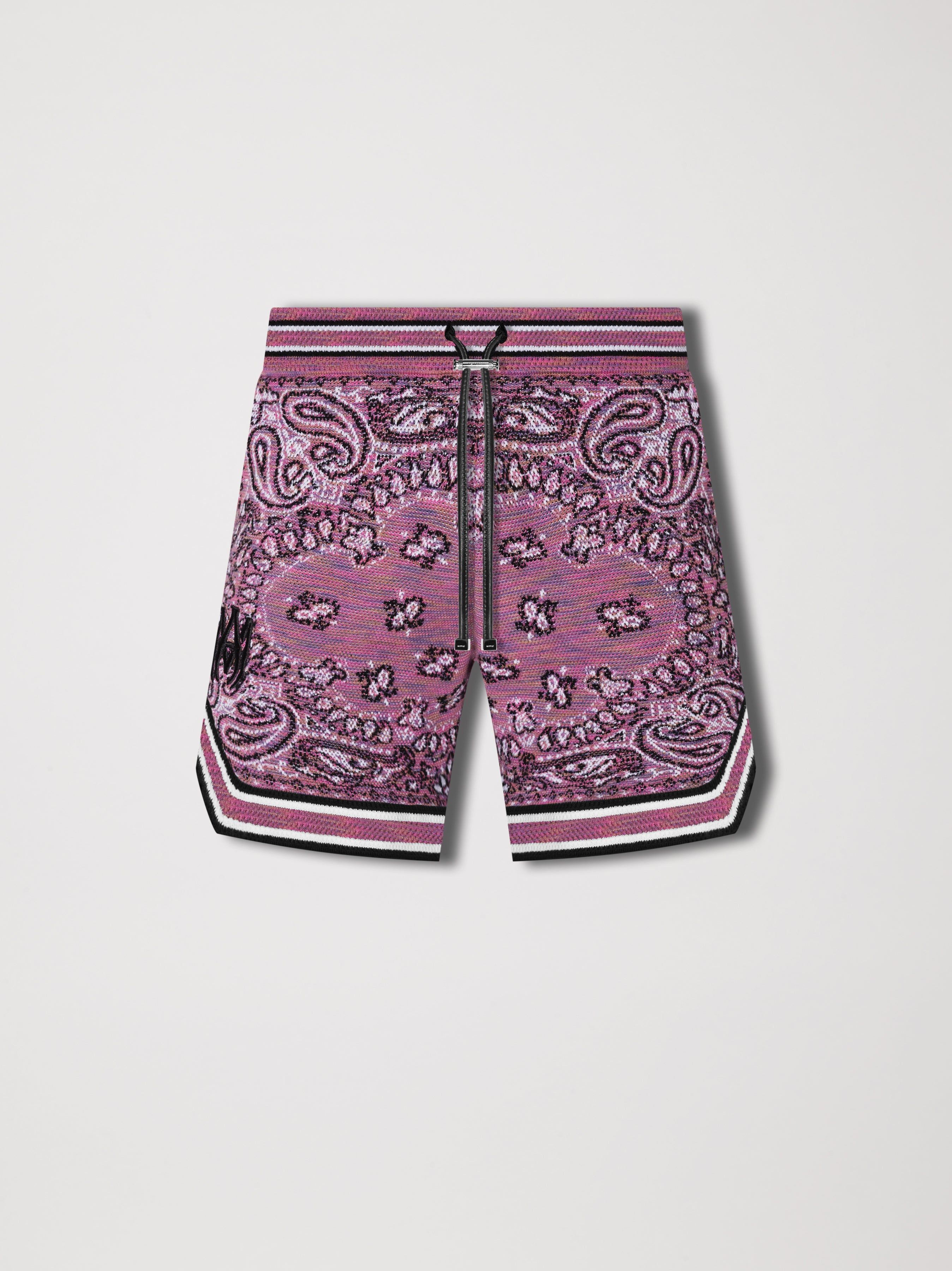 SPACE DYE BANDANA SHORTS - PURPLE sold by AMIRI