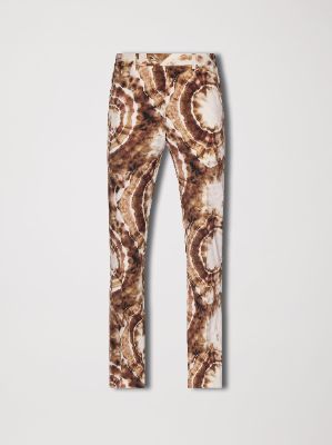 TIE DYE SLASH FLARE TROUSER - BROWN made by AMIRI