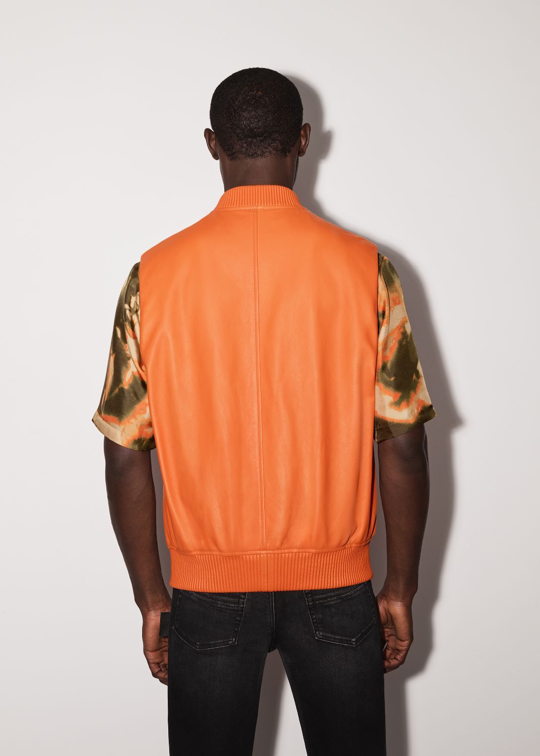 LEATHER VEST - ORANGE sold by AMIRI product image thumbnail 5