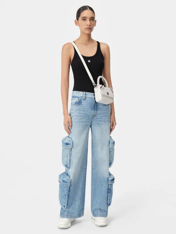 WOMEN - WOMEN'S BAGGY CARGO JEAN - ANTIQUE INDIGO sold by AMIRI