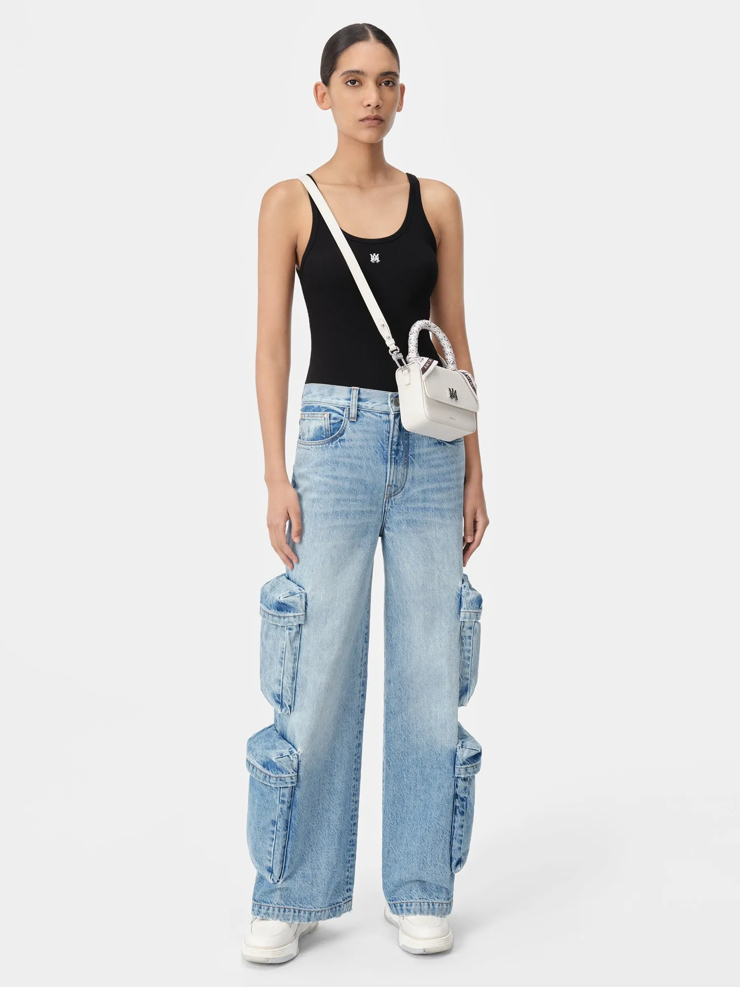 WOMEN - WOMEN'S BAGGY CARGO JEAN - ANTIQUE INDIGO sold by AMIRI