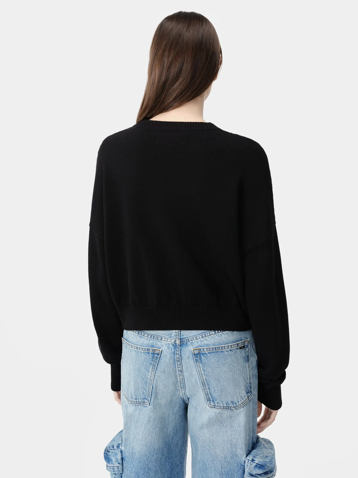 WOMEN - WOMEN'S AMIRI ARTS DISTRICT CREW - Black sold by AMIRI product image thumbnail 3