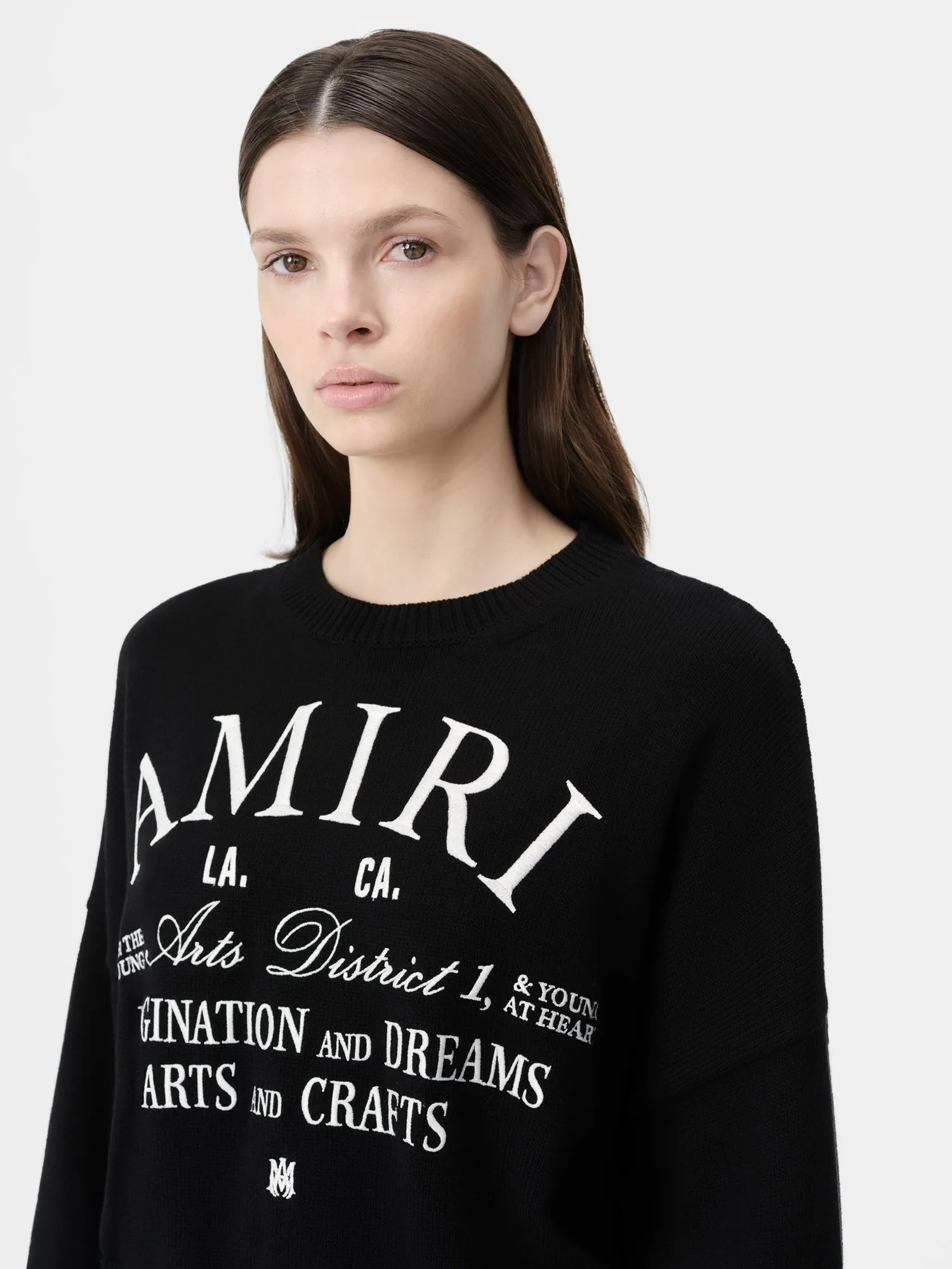 WOMEN - WOMEN'S AMIRI ARTS DISTRICT CREW - Black sold by AMIRI product image thumbnail 2