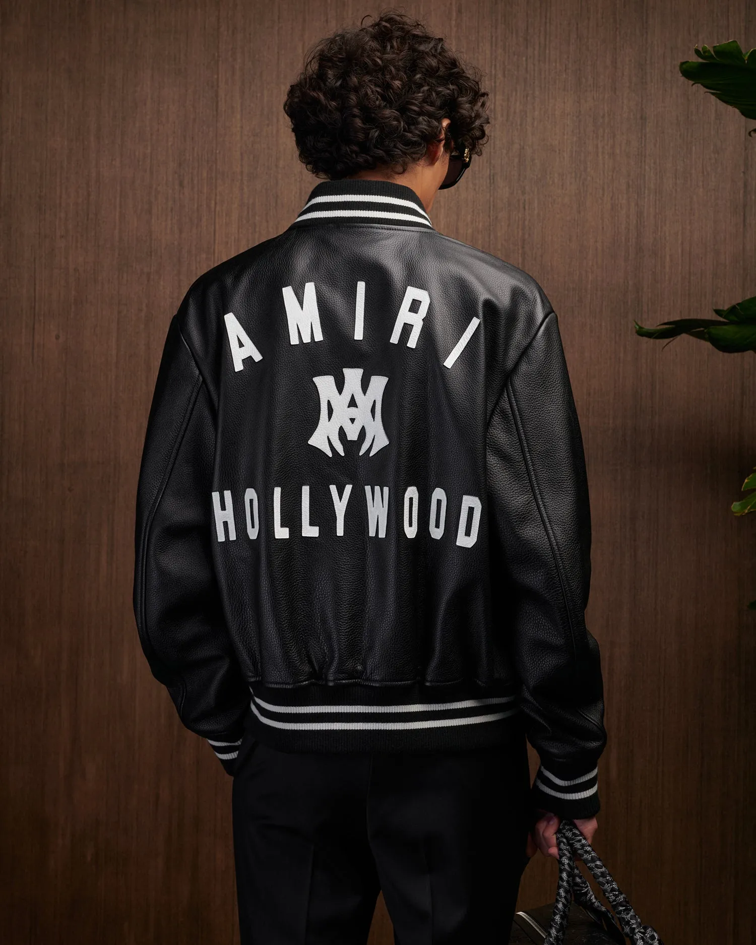 MA HOLLYWOOD LEATHER BOMBER - Black sold by AMIRI product image thumbnail 5