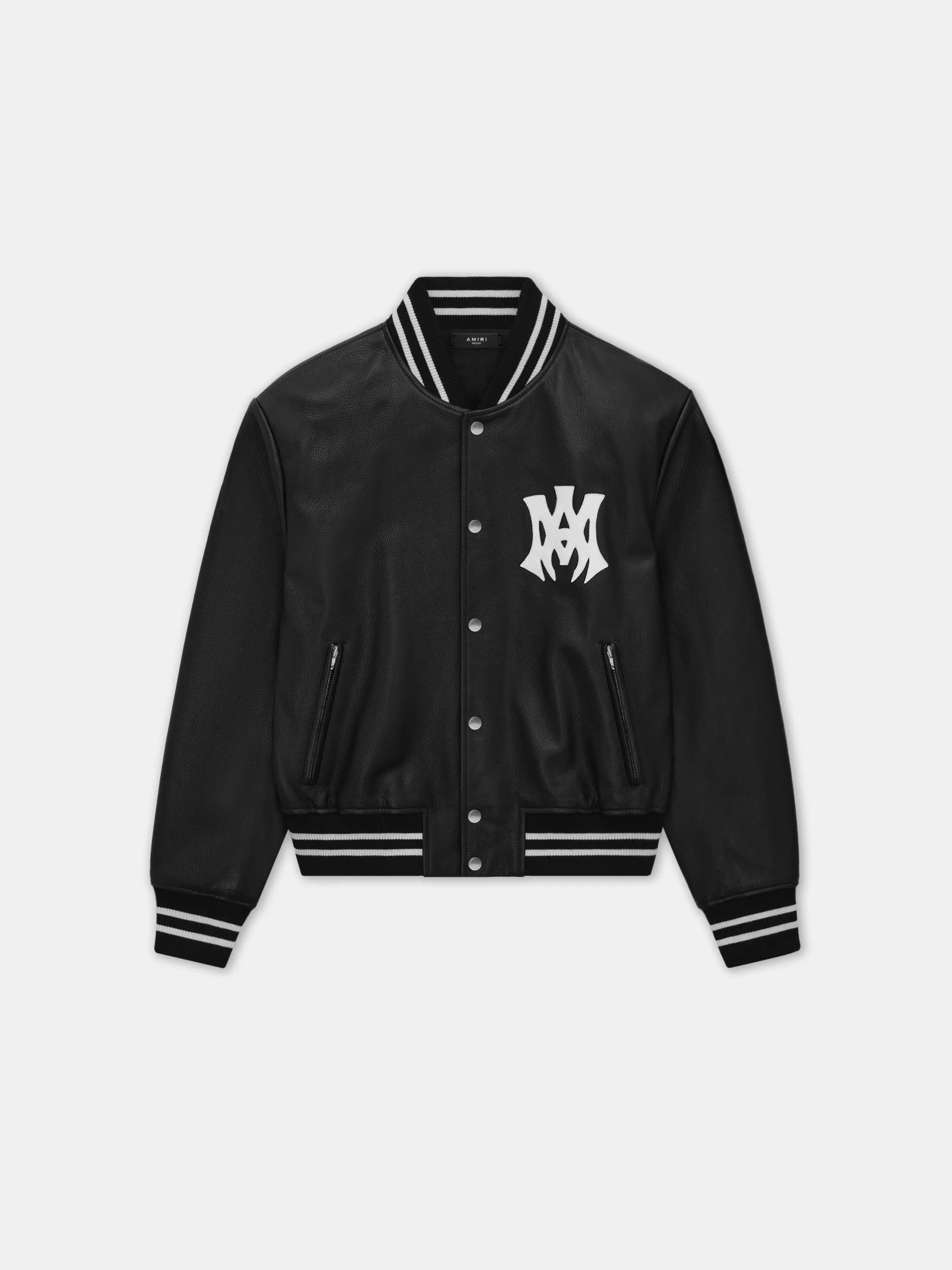 MA HOLLYWOOD LEATHER BOMBER - Black sold by AMIRI