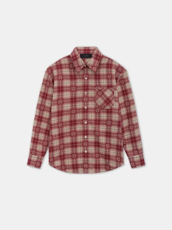 WOMEN - WOMEN'S MA QUAD FLANNEL OVERSHIRT - Deep Red made by AMIRI