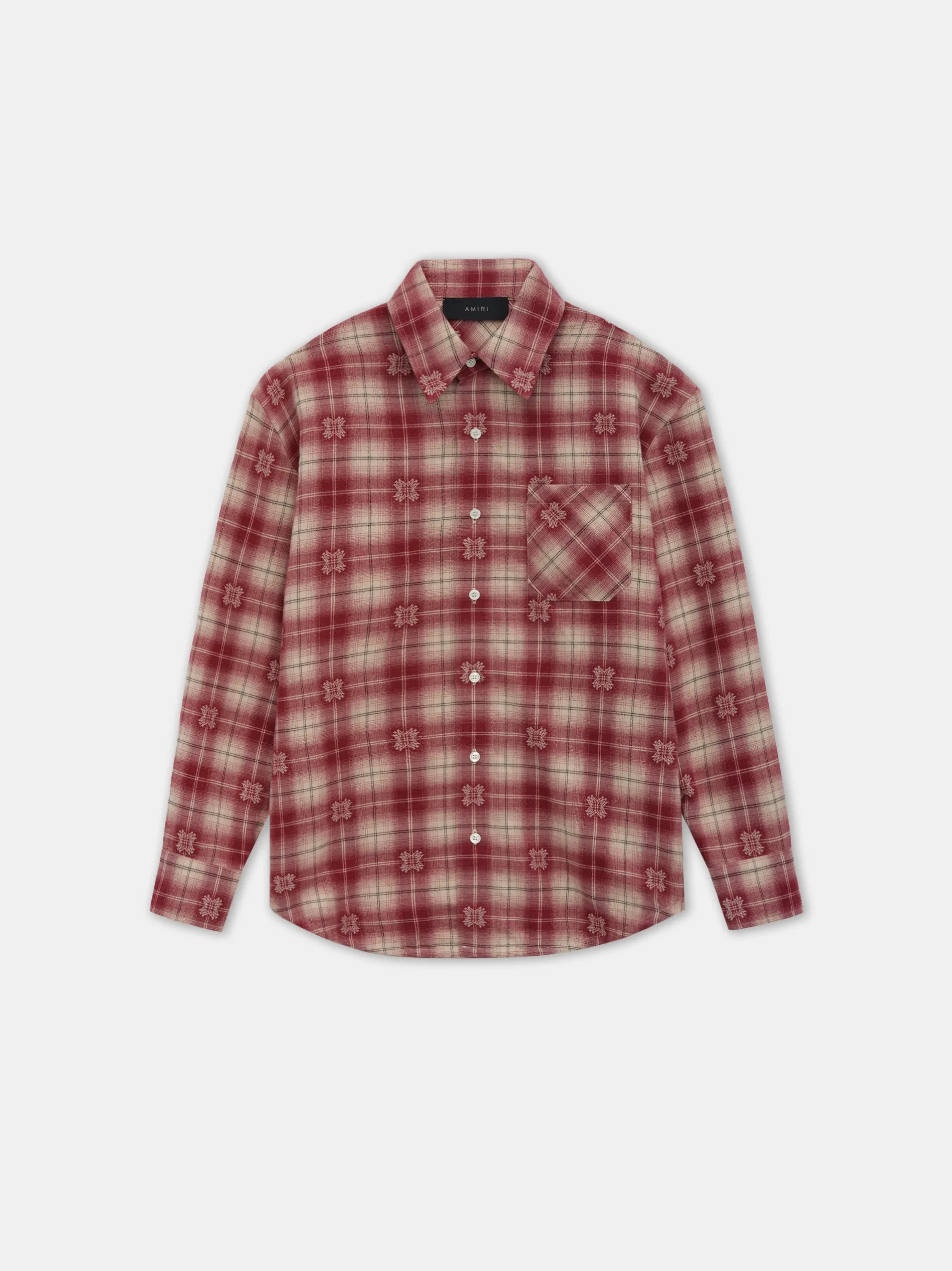WOMEN - WOMEN'S MA QUAD FLANNEL OVERSHIRT - Deep Red sold by AMIRI