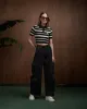 WOMEN - WOMEN'S MA STRIPED POLO - Black sold by AMIRI