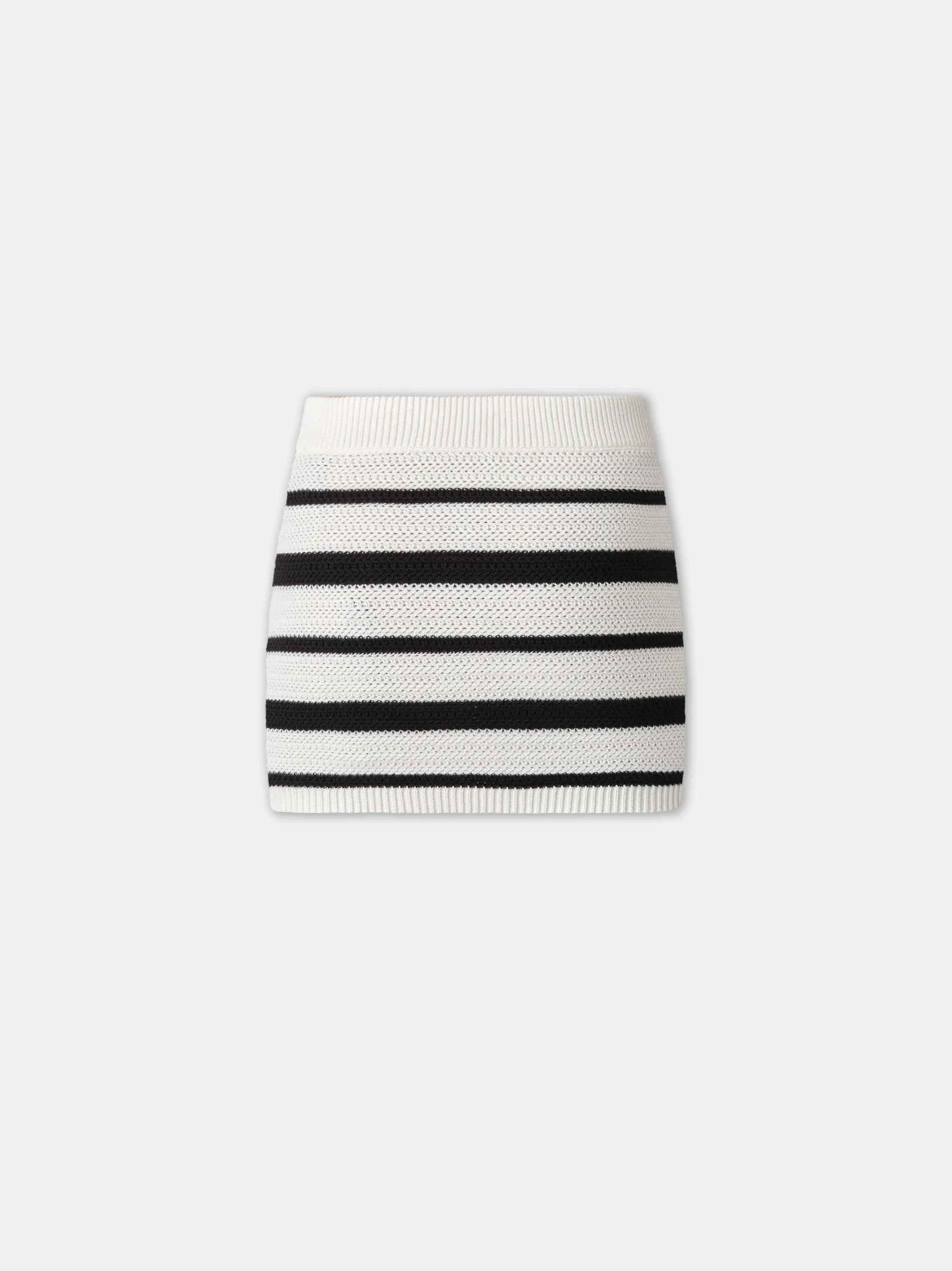 WOMEN - WOMEN'S MA STRIPED MINI SKIRT - Black Alabaster sold by AMIRI product image thumbnail 2