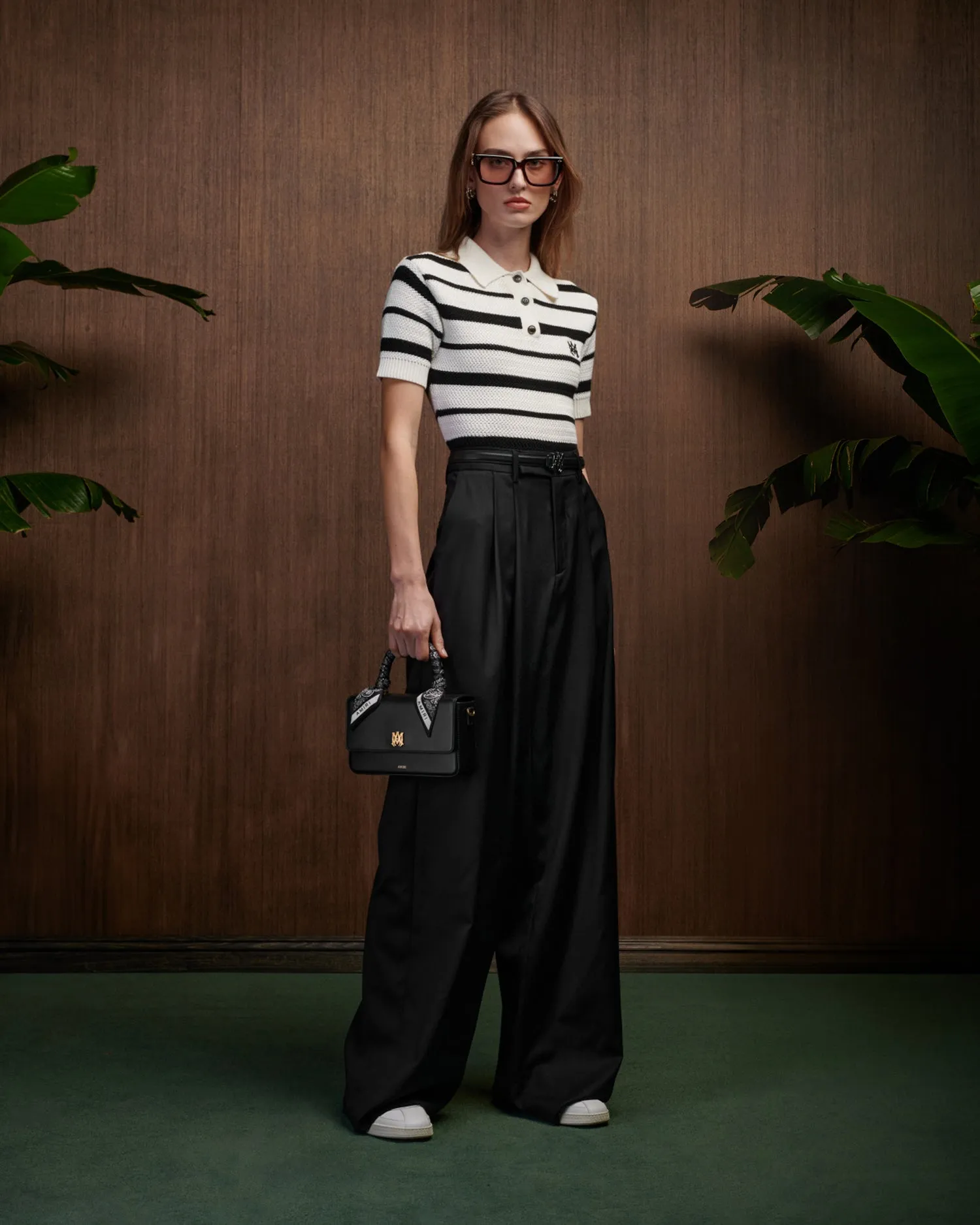 WOMEN - WOMEN'S MA STRIPED POLO - Black Alabaster sold by AMIRI product image thumbnail 3