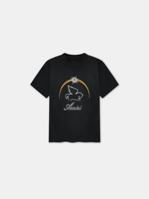 WOMEN - WOMEN'S AMIRI CRYSTAL PEGASUS TEE - Black sold by AMIRI