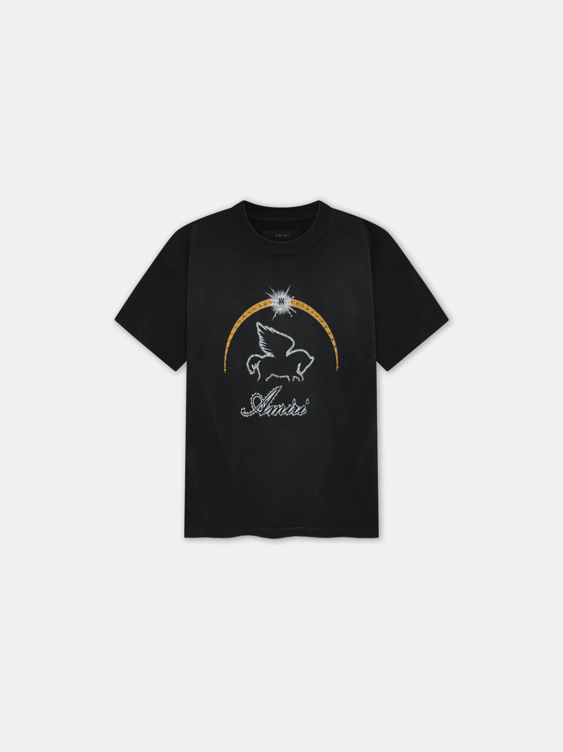 WOMEN - WOMEN'S AMIRI CRYSTAL PEGASUS TEE - Black sold by AMIRI