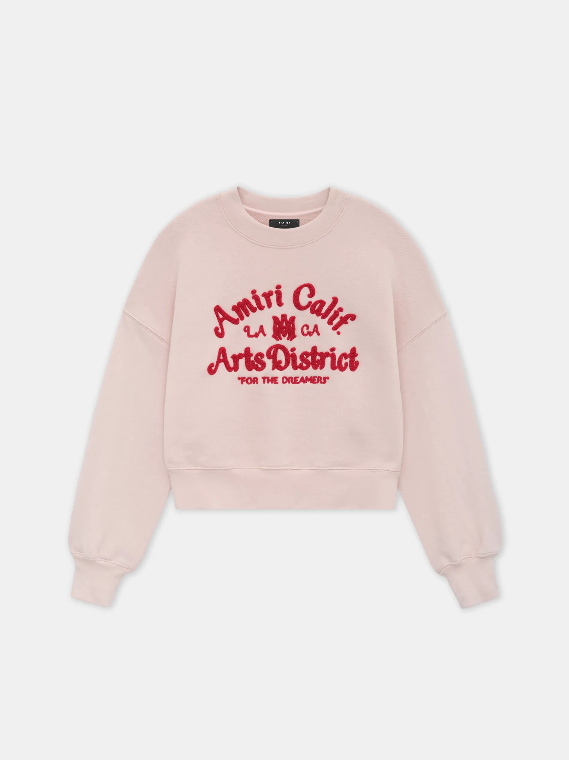 WOMEN - WOMEN'S ARTS DISTRICT CROPPED CREW - Pale Peach sold by AMIRI