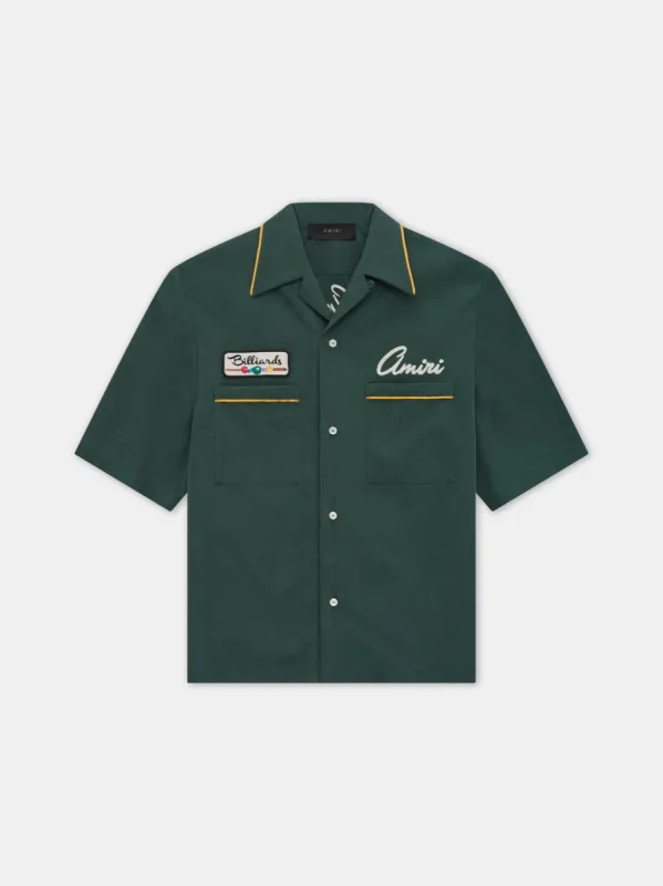 BILLIARDS CLUB CAMP SHIRT - Evergreen sold by AMIRI