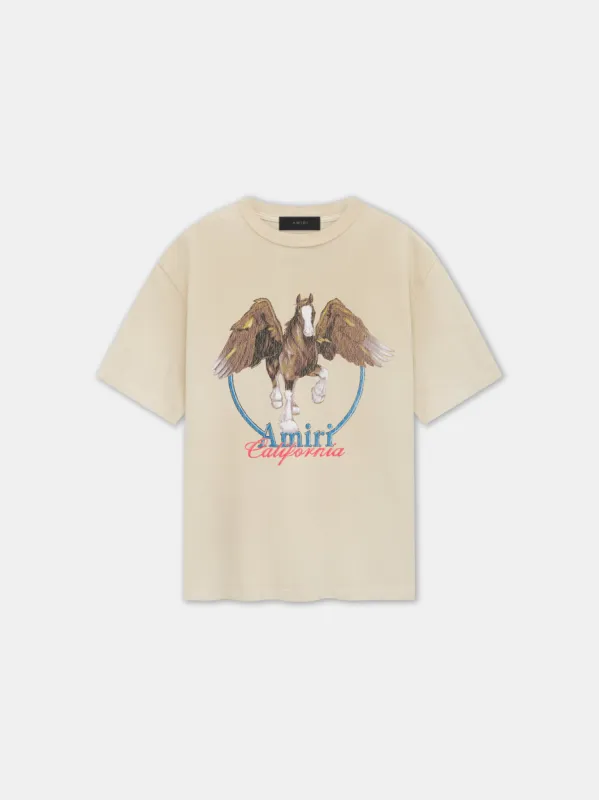 VINTAGE WASH PEGASUS TEE - Alabaster sold by AMIRI