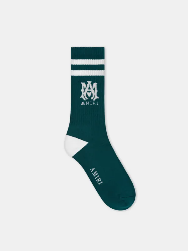 MA STRIPE SOCK - Evergreen sold by AMIRI