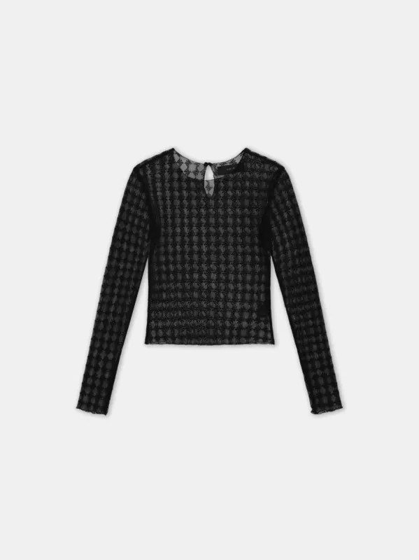 WOMEN - WOMEN'S MA QUAD LACE TOP - Black sold by AMIRI