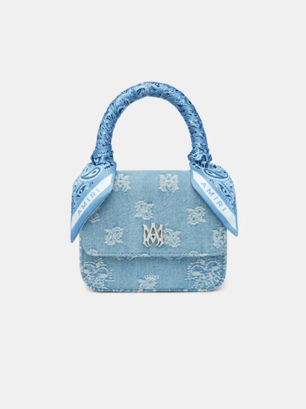 WOMEN - WOMEN'S DENIM BANDANA MICRO MA BAG - Antique Indigo sold by AMIRI