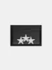 THREE STAR LEATHER CARD HOLDER - Black sold by AMIRI