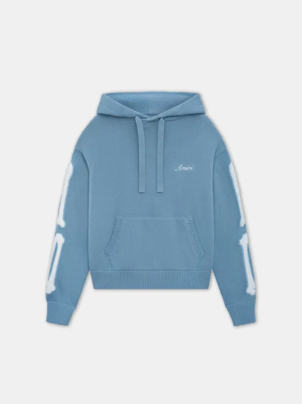 BONES HOODIE - Ocean Sky made by AMIRI