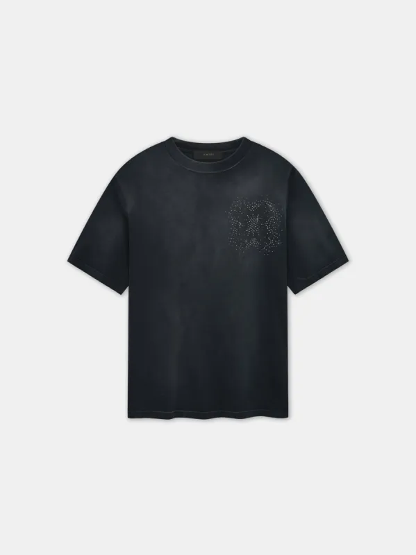 MA QUAD CRYSTAL TEE - Black sold by AMIRI