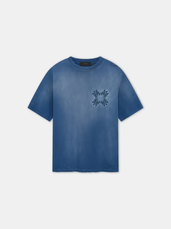 MA QUAD CRYSTAL TEE - Navy sold by AMIRI