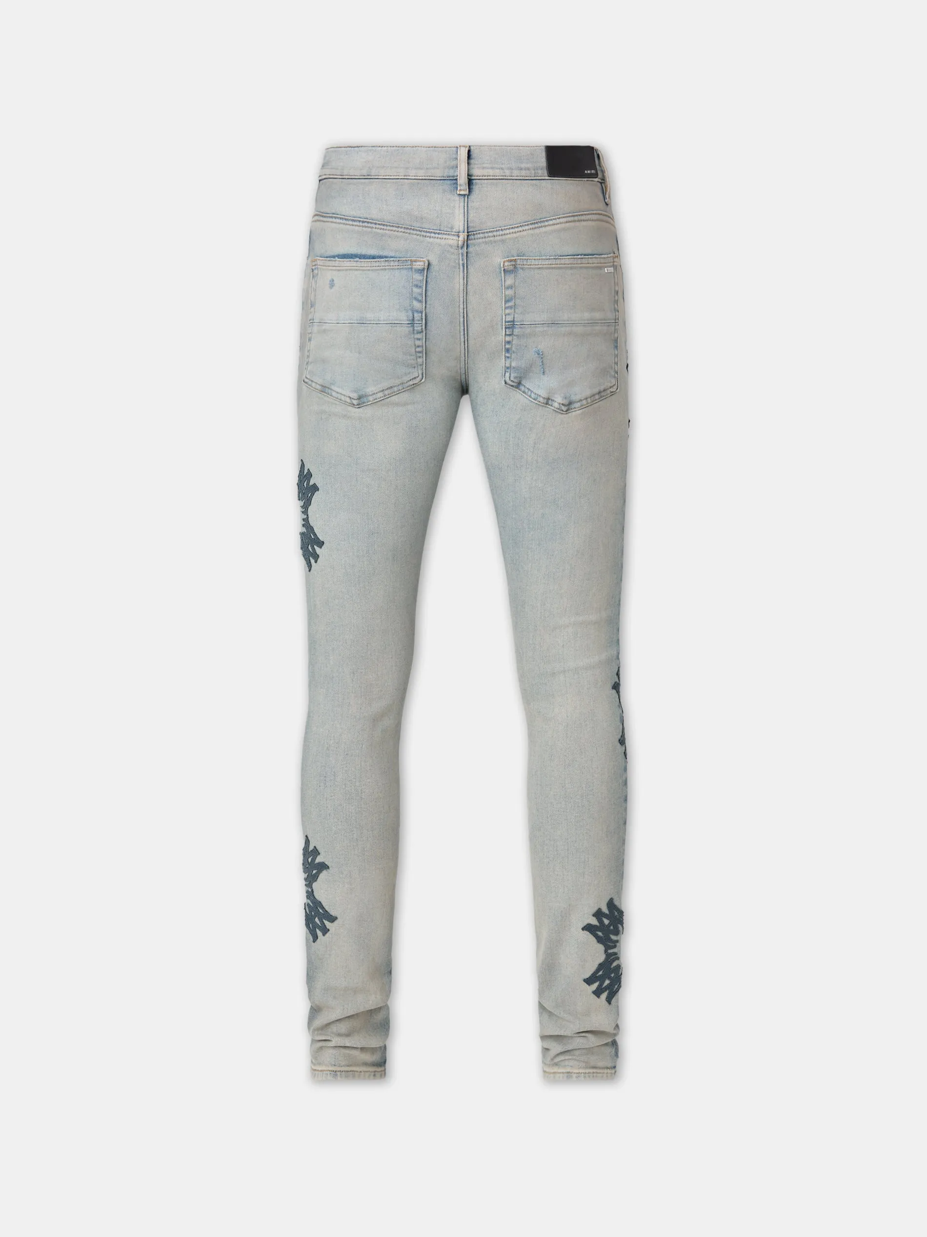 MA QUAD APPLIQUE SKINNY JEAN - Antique Indigo sold by AMIRI product image thumbnail 2