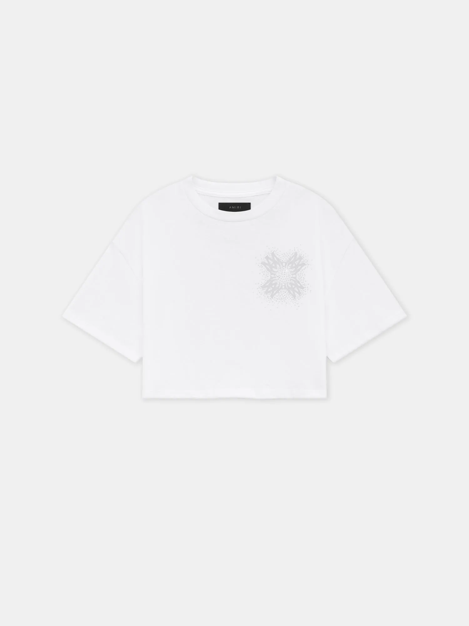 WOMEN - WOMEN'S MA QUAD CRYSTAL CROPPED TEE - White sold by AMIRI