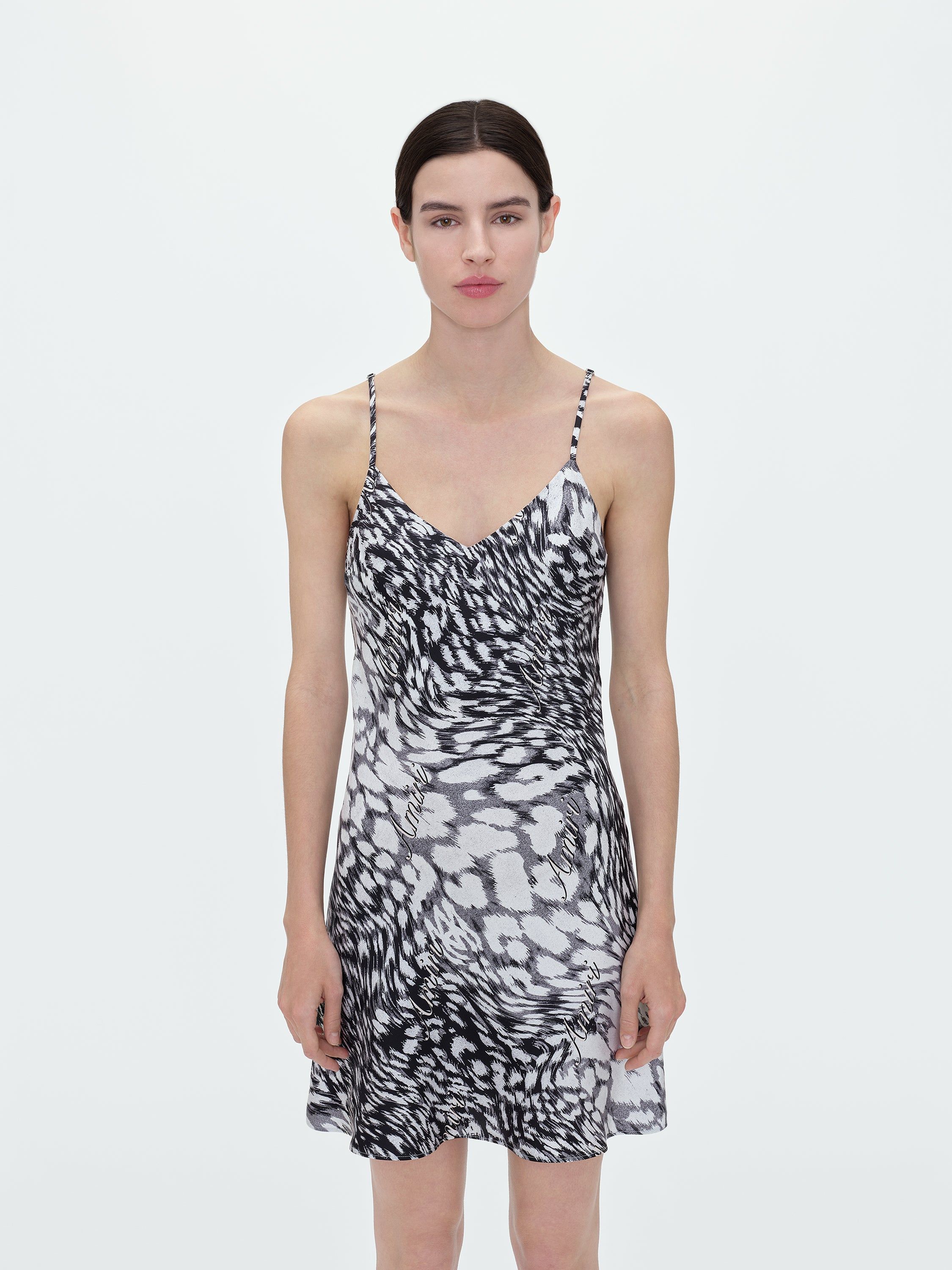 WOMEN - LEOPARD MINI SLIP DRESS - GREY sold by AMIRI product image thumbnail 3