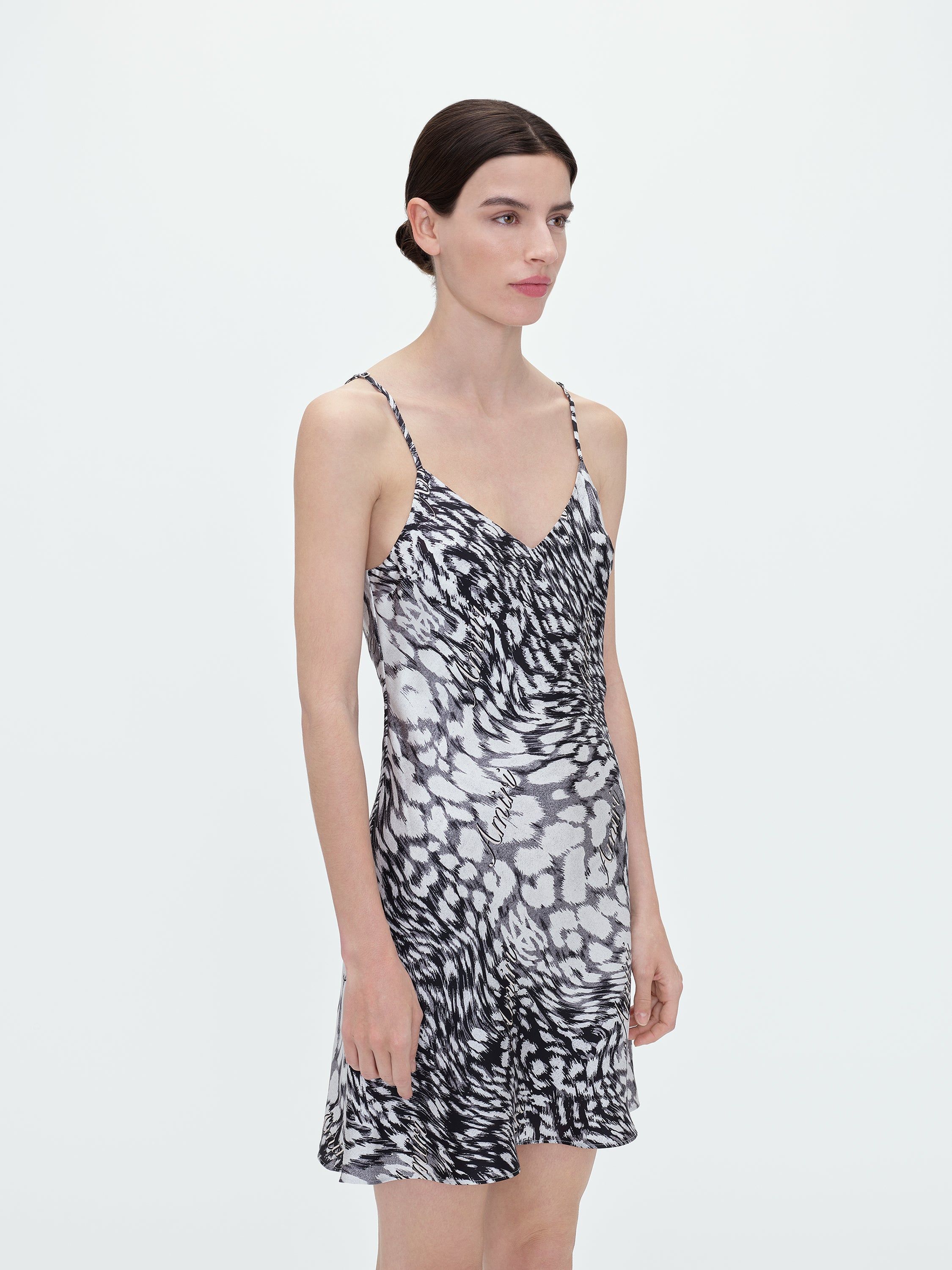WOMEN - LEOPARD MINI SLIP DRESS - GREY sold by AMIRI product image thumbnail 4