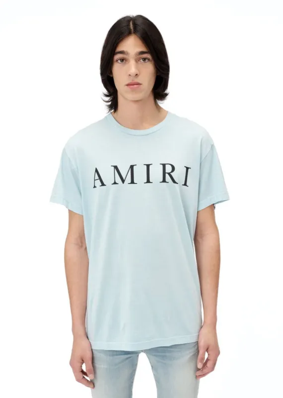 Large AMIRI Logo Tee - Crystal Blue sold by AMIRI