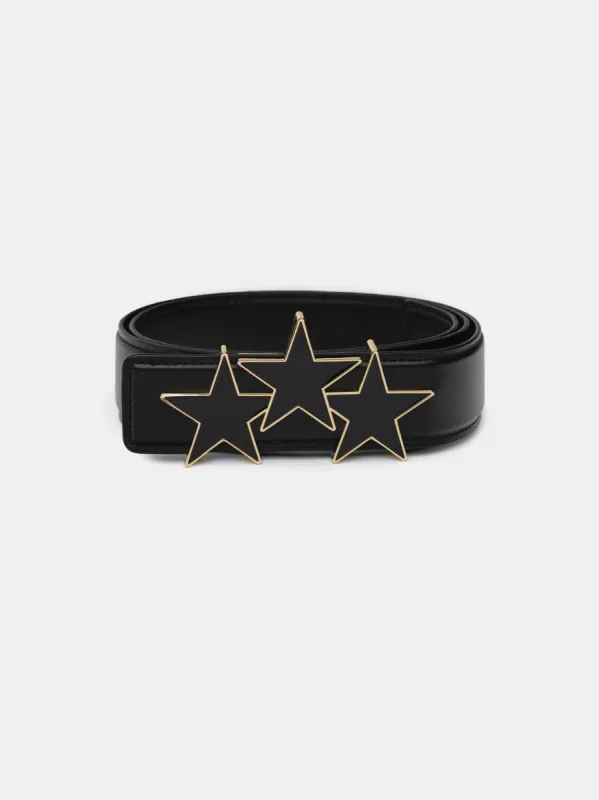 THREE STAR 4 CM BELT - Black sold by AMIRI