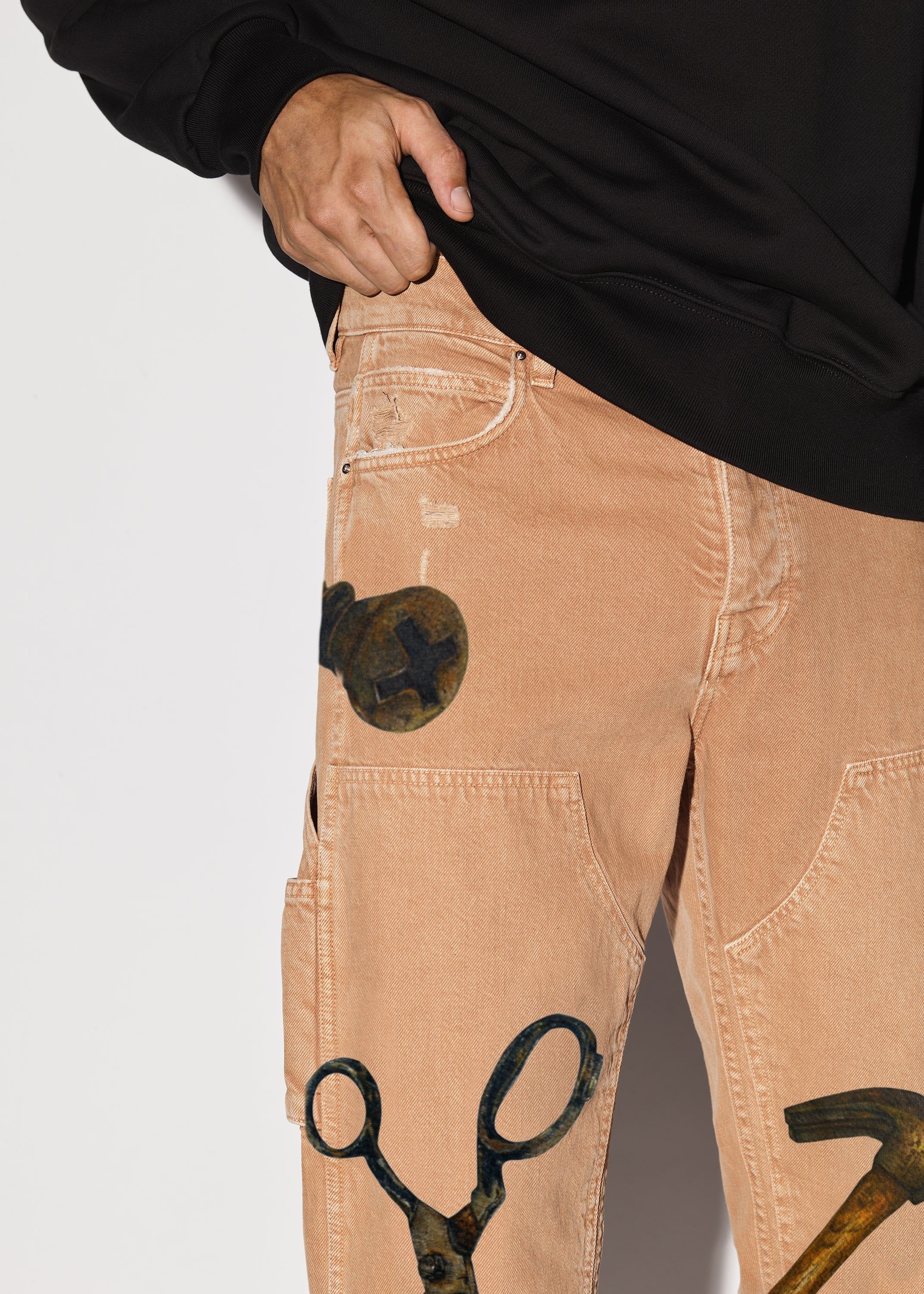 RHEE STUDIO CARPENTER PANT - ERMINE sold by AMIRI product image thumbnail 5