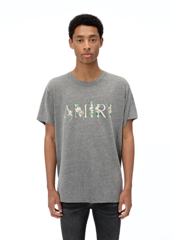 Floral AMIRI Tee - Heather Grey made by AMIRI