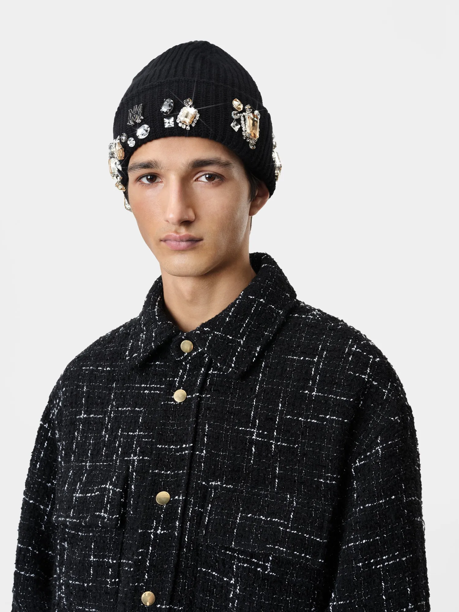 CHUNKY CRYSTAL BEANIE - Black sold by AMIRI product image thumbnail 3