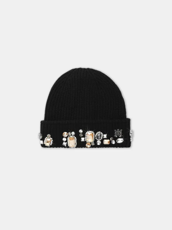 CHUNKY CRYSTAL BEANIE - Black made by AMIRI