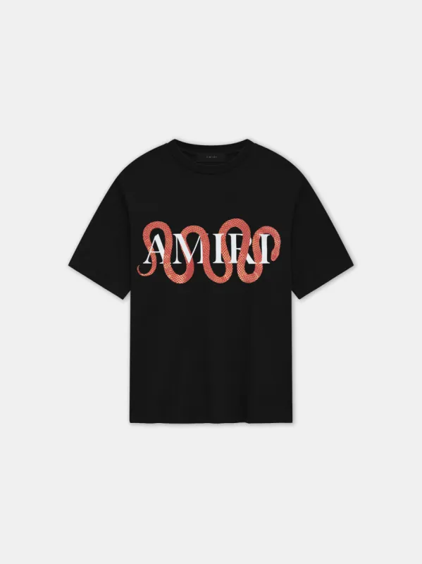 AMIRI SNAKE TEE - Black sold by AMIRI