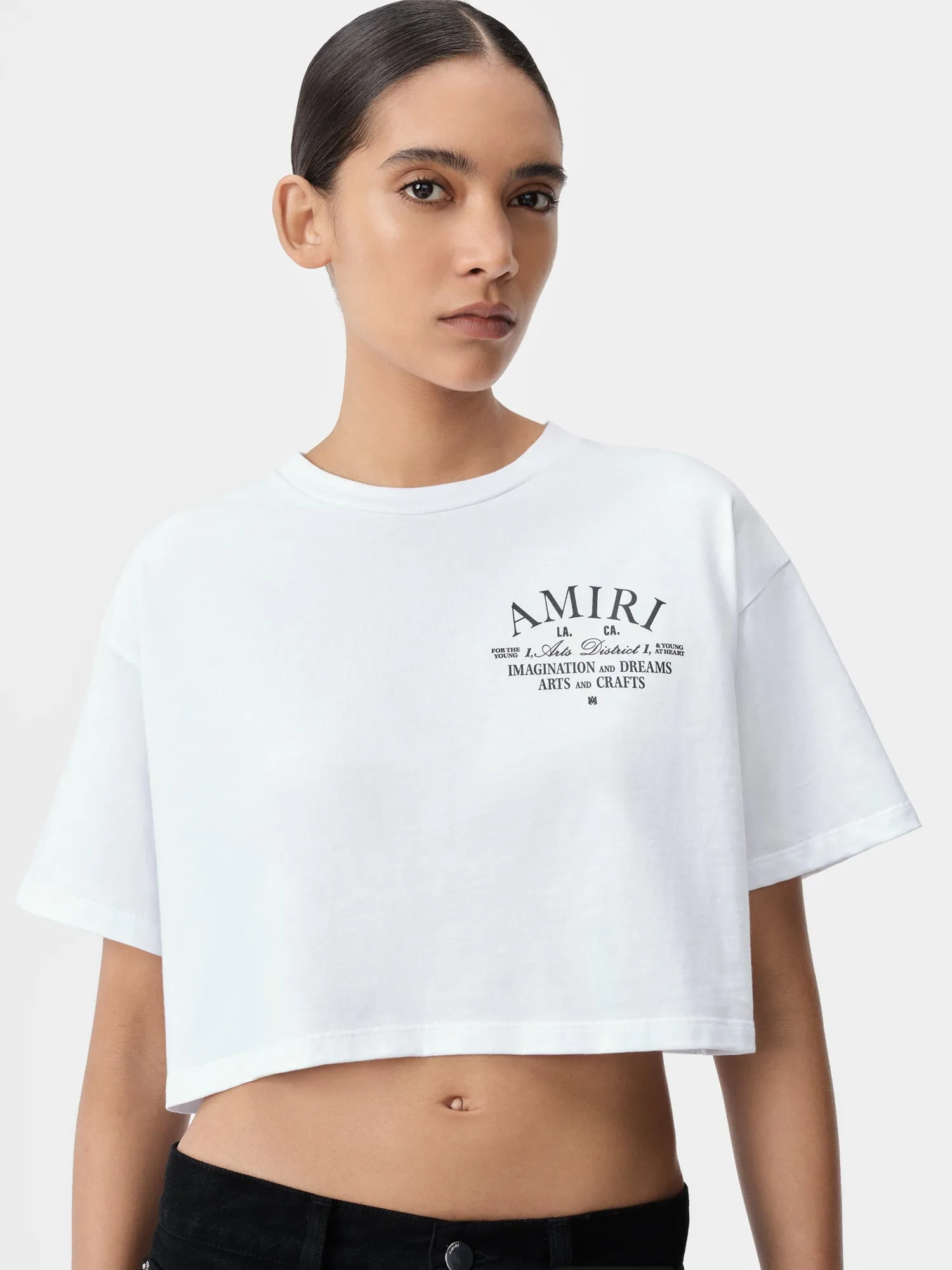WOMEN - WOMEN'S ARTS DISTRICT CROPPED TEE - White sold by AMIRI product image thumbnail 4