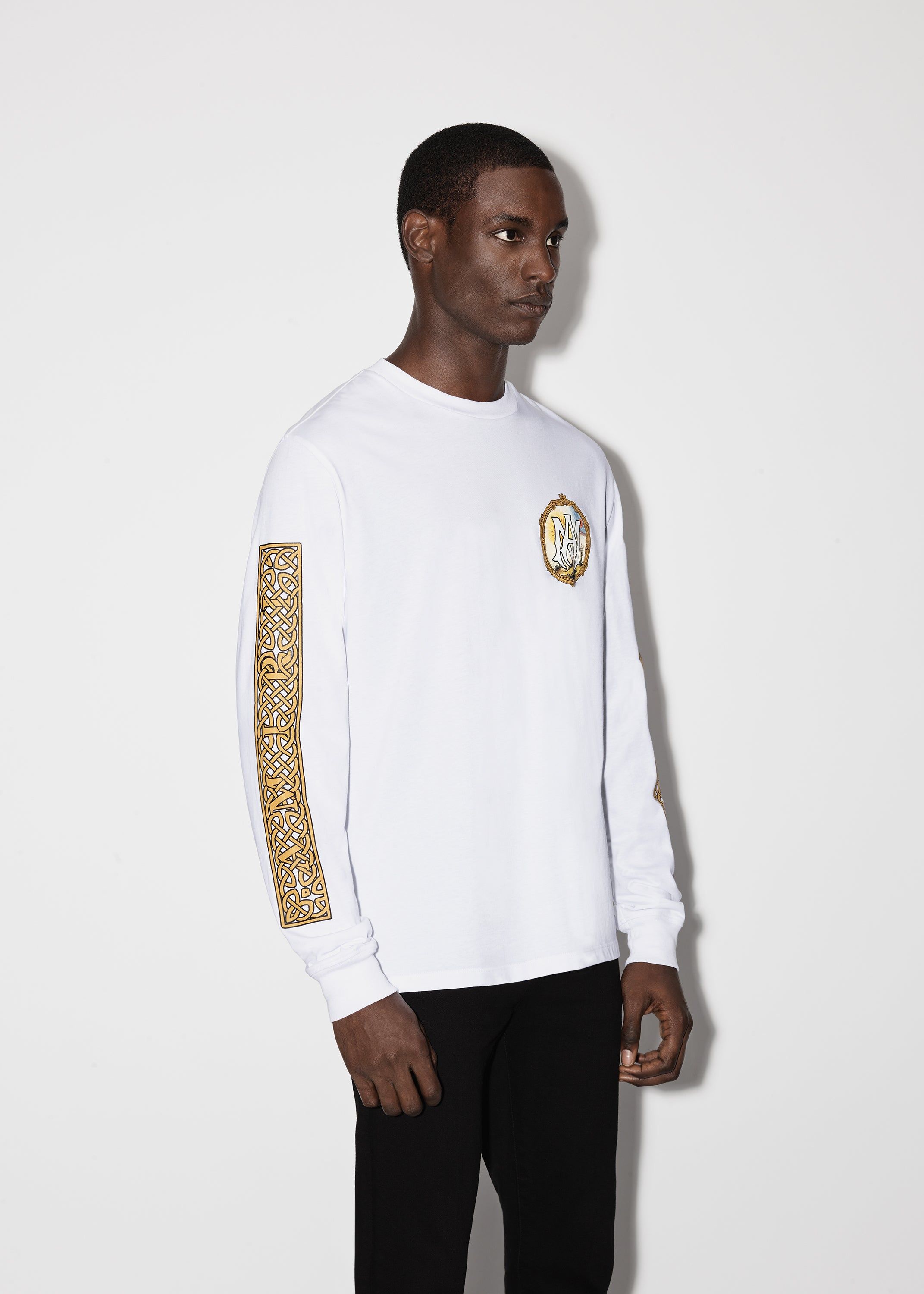 ALCHEMY FRAME LONG SLEEVE TEE - WHITE sold by AMIRI product image thumbnail 3