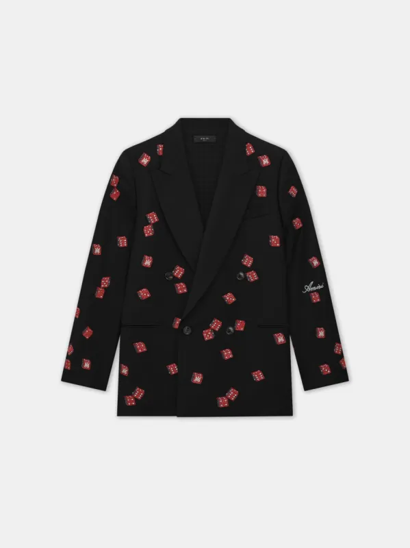DICE DOUBLE-BREASTED BLAZER - Black made by AMIRI