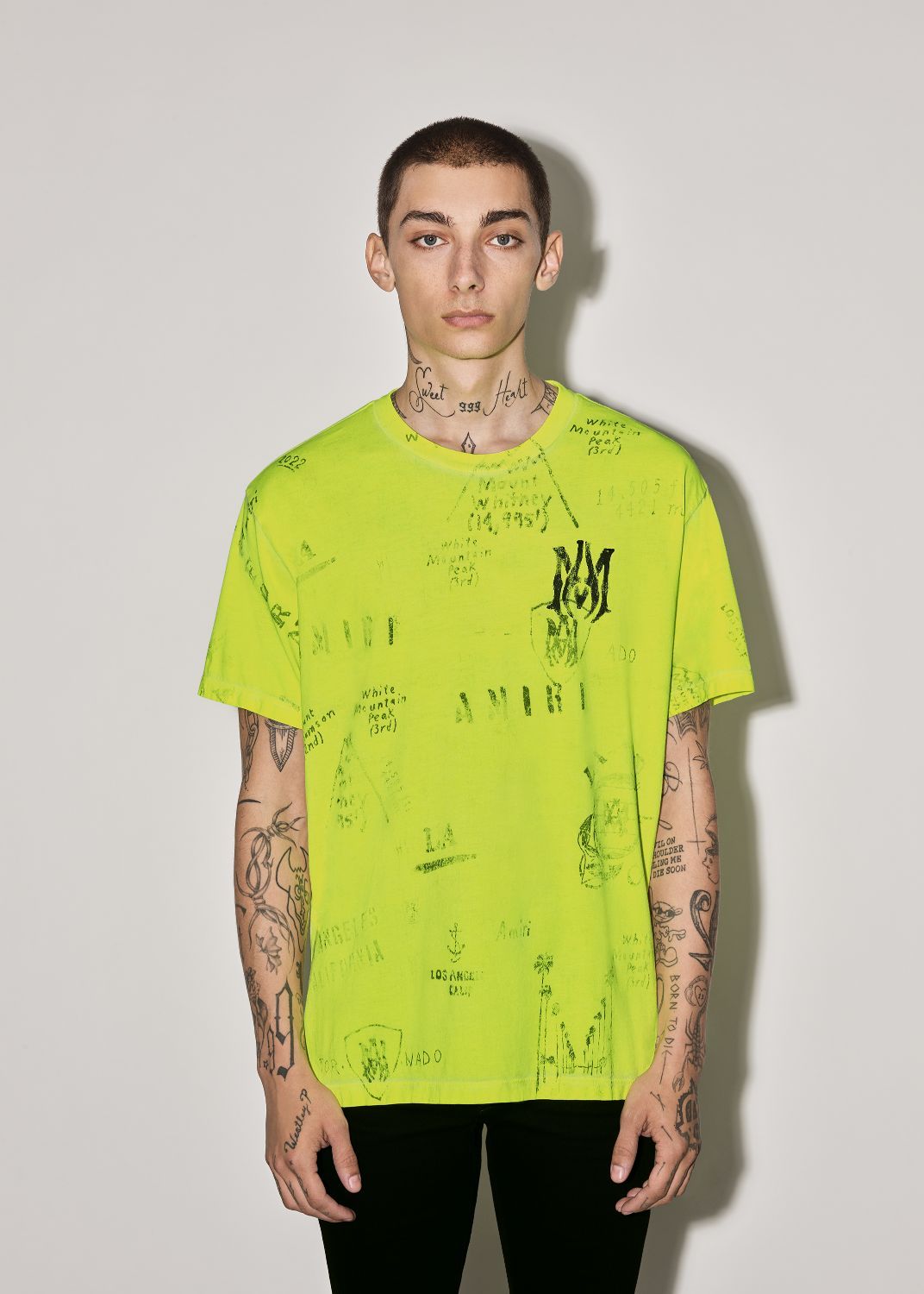 ARMY STENCIL TEE - LIME sold by AMIRI product image thumbnail 2