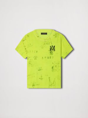 ARMY STENCIL TEE - LIME sold by AMIRI