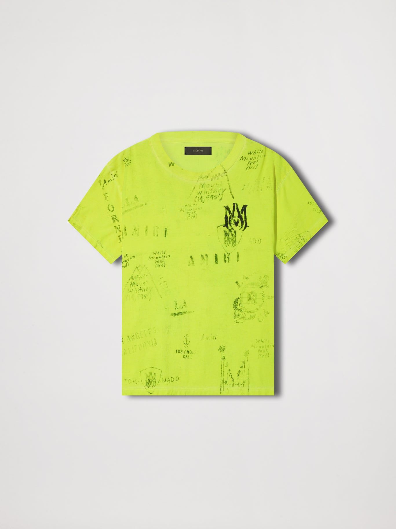 ARMY STENCIL TEE - LIME sold by AMIRI
