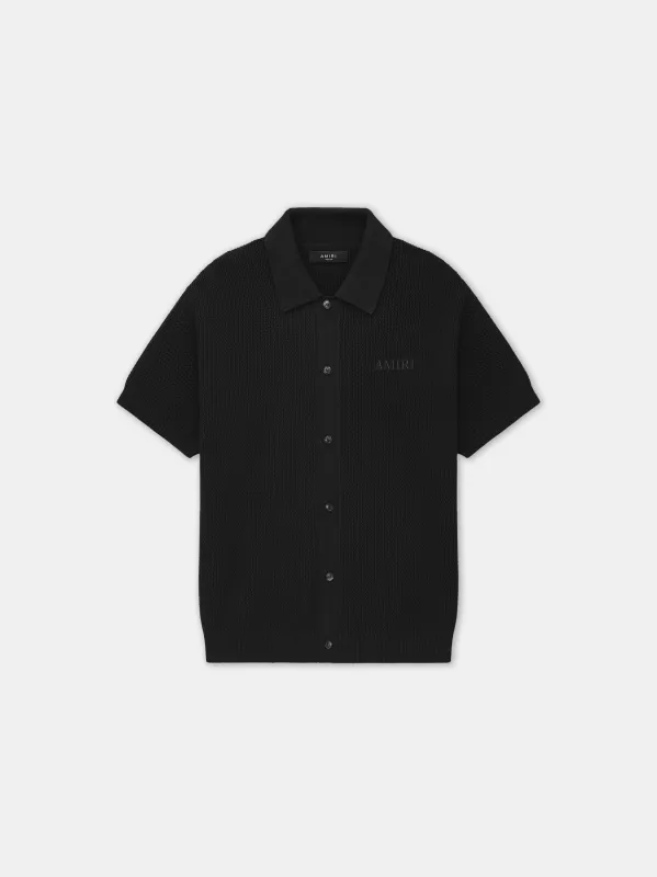 AMIRI CROCHET MESH SHIRT - Black sold by AMIRI