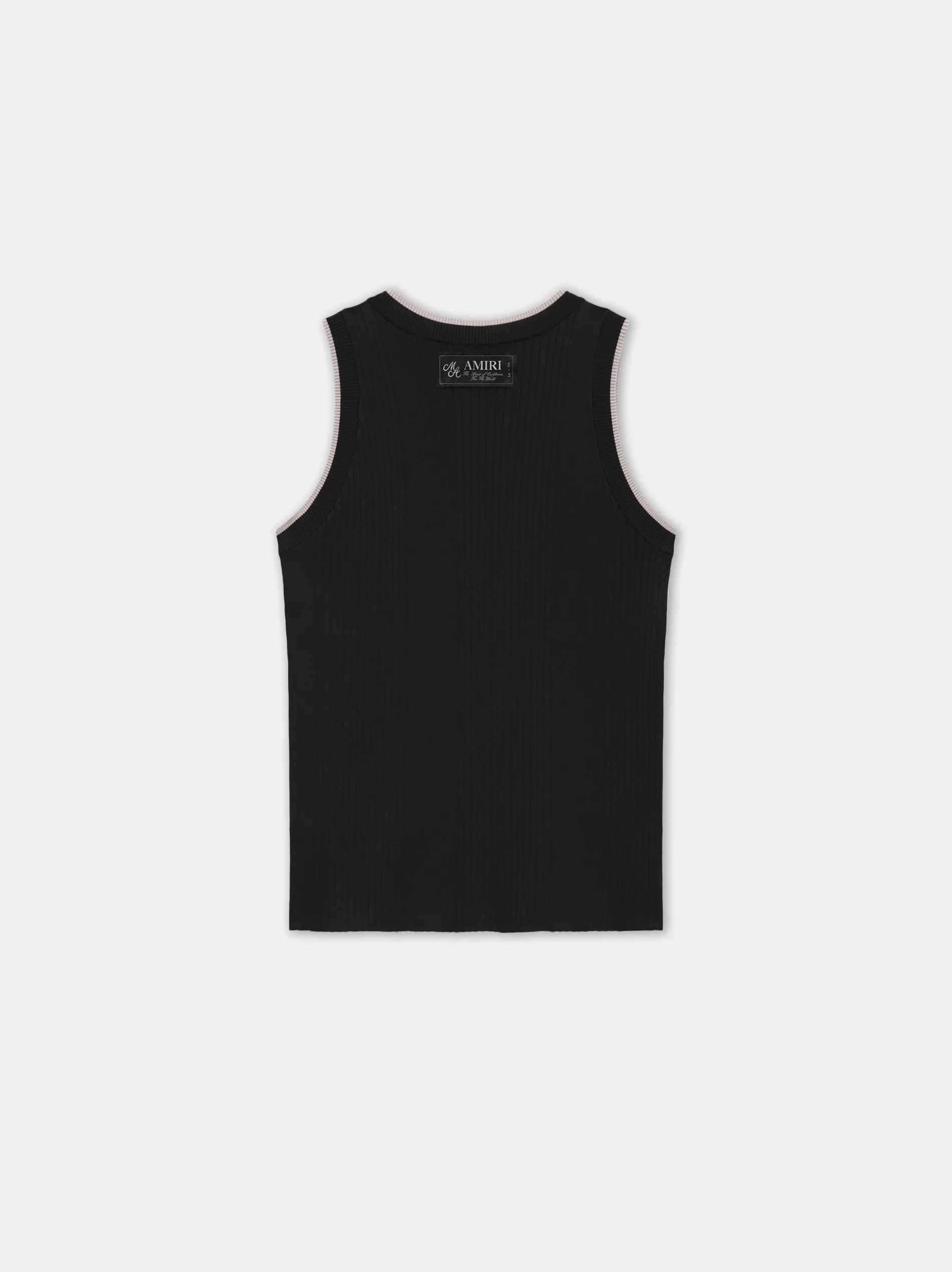 RIBBED TANK TOP - Black sold by AMIRI product image thumbnail 3